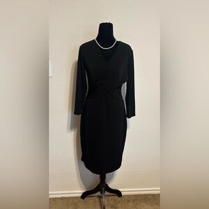 Ann Taylor Classic Black Long Sleeve Dress